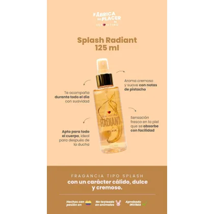 Splash Con Pheromonas Radiant x 125ml Sen Intimo