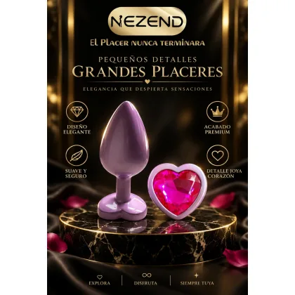 PLUG JOYA CORAZON METALICO ROSA M