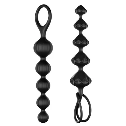 Set De Plugs Anales Satisfyer Love Beads - Color: Negro