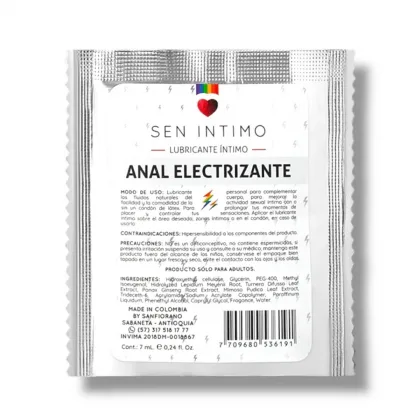 Lub. Anal Electrizante Sachet 7 ml Sen Intimo