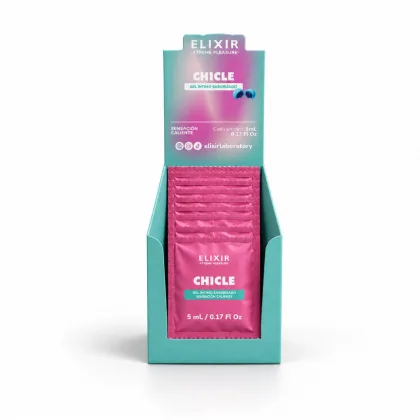 Lubricante Saborizado Chicle Elixir - Tamaño: Sachet caja x24