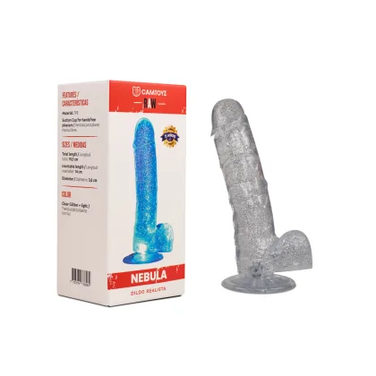 Dildo Realista Nebula Transparente 18.5 cm Camtoyz