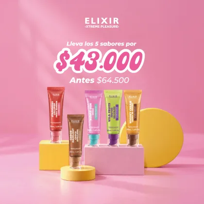 Promo Lubricantes Íntimos Saborizados Calientes Elixir 30ML