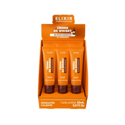 Lubricante Saborizado Crema de Whisky Elixir - Tamaño: Caja x6(15ml)
