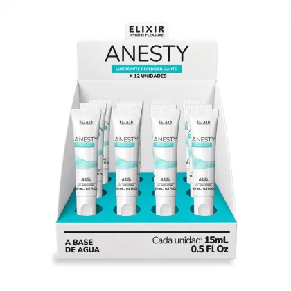 Elixir Anesty Lubricante íntimo Anal Desensibilizante - Tamaño: Caja x12 (15ml)