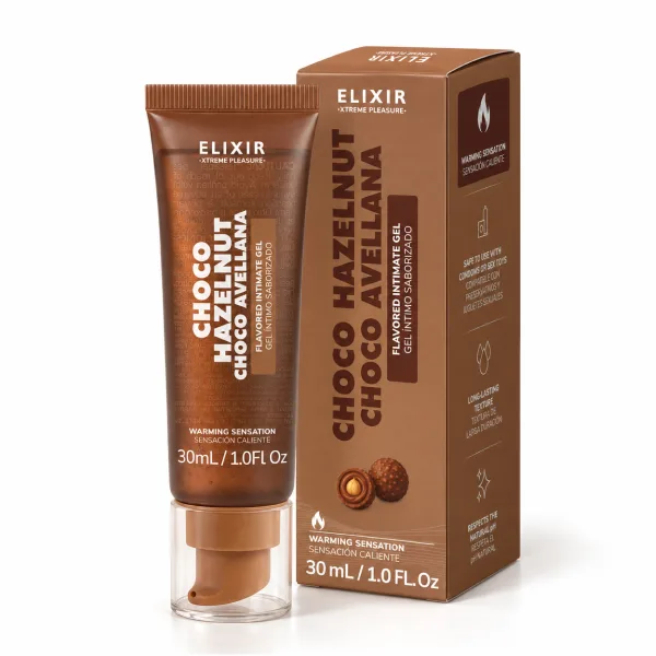 Gel Íntimo Saborizado Choco Avellana Elixir - Tamaño: 30 ML