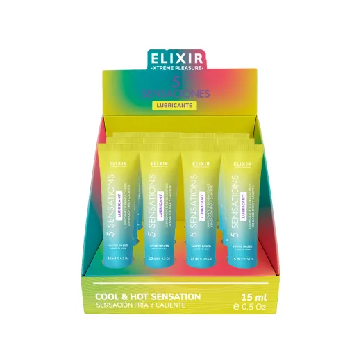 Lubricante 5 Sensaciones Elixir - Tamaño: Caja x12 (15ml)