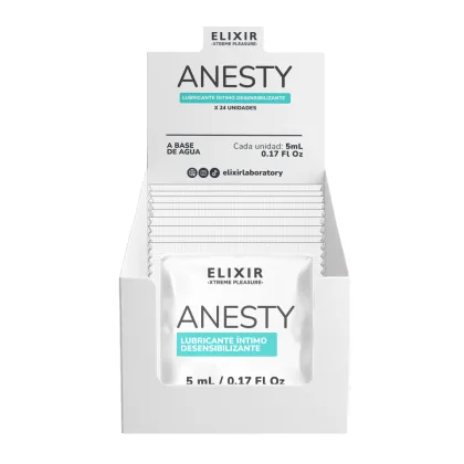 Elixir Anesty Lubricante íntimo Anal Desensibilizante - Tamaño: Sachet Caja X24