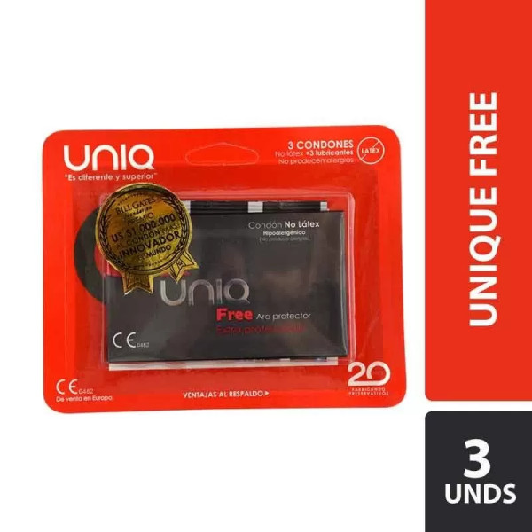 Condón Unique Free x 3 Sin Látex