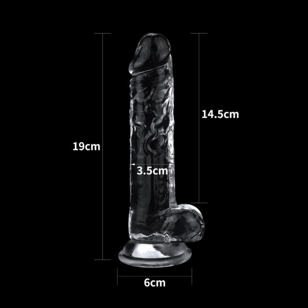Dildo Flawes Transparente 7.5 Pulgadas
