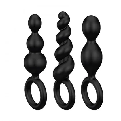 Satisfyer Booty Call Set de Plugs Anales - Color: Negro