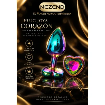 PLUG JOYA CORAZON TORNASOL TALLA M