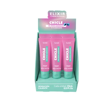 Lubricante Saborizado Chicle Elixir - Tamaño: Caja x6(15ml)