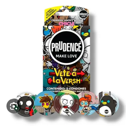 Preservativo Prudence Sabor a Chicle Vete A la Versh x 5