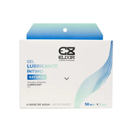 Gel Lubricante Íntimo Natural Elixir - Tamaño: Sachet caja X50