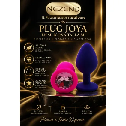 Plug Joya en Silicona Talla M Silicona - Largo Total: 8cm