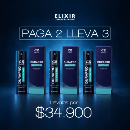 Pague 2 Lleve 3 Retardante Masculino Durapro Elixir