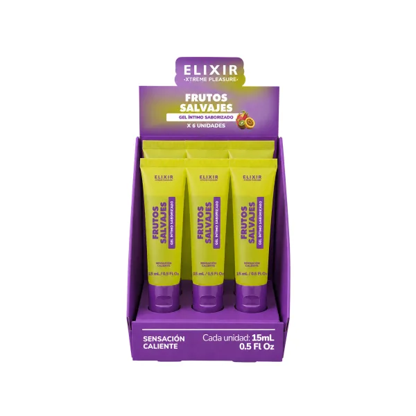 Gel Íntimo Saborizado Frutos salvajes Elixir - Tamaño: Caja x6 (15ml)