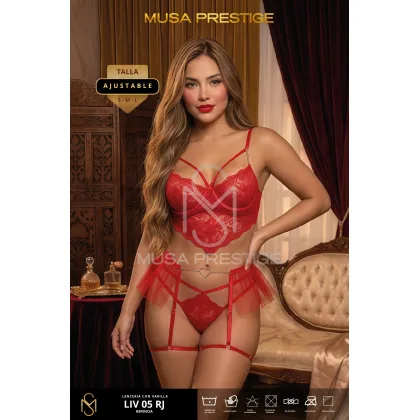 Lencería con varilla LIV05 ROJO