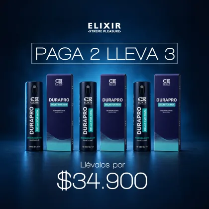 Pague 2 Lleve 3 Retardante Masculino Durapro Elixir