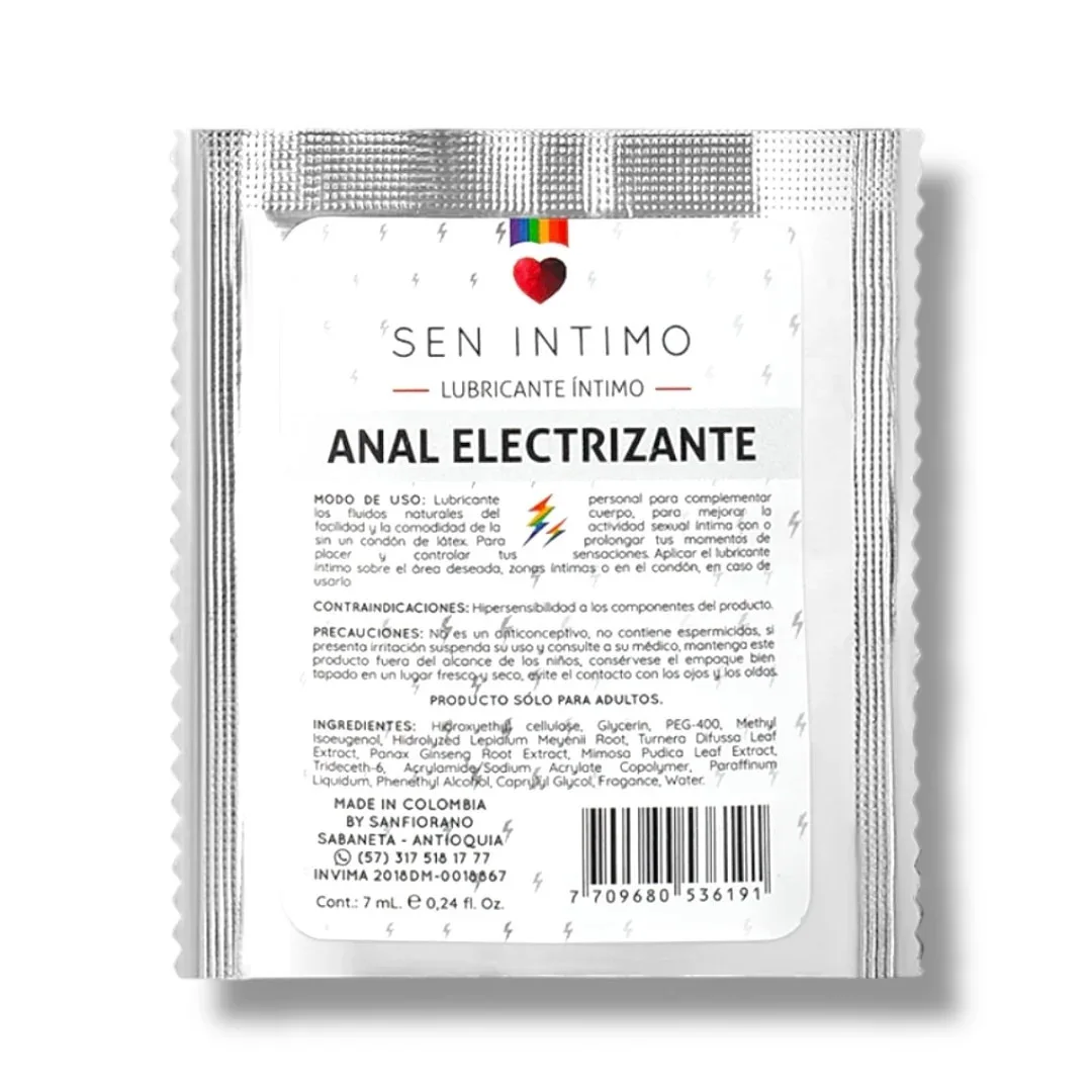 Lub. Anal Electrizante Sachet 7 ml Sen Intimo