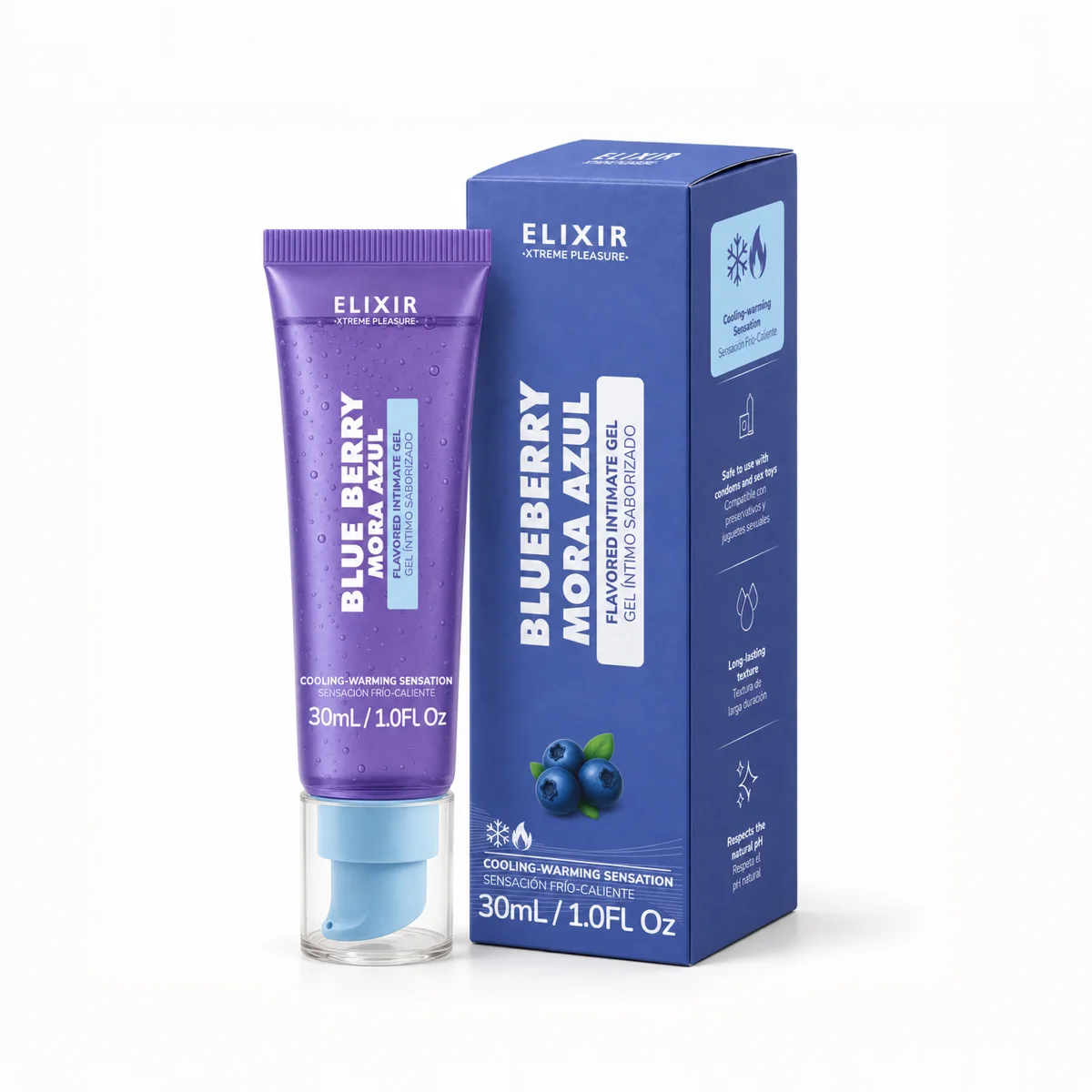 Gel íntimo saborizado Elixir Mora Azul 30 mL