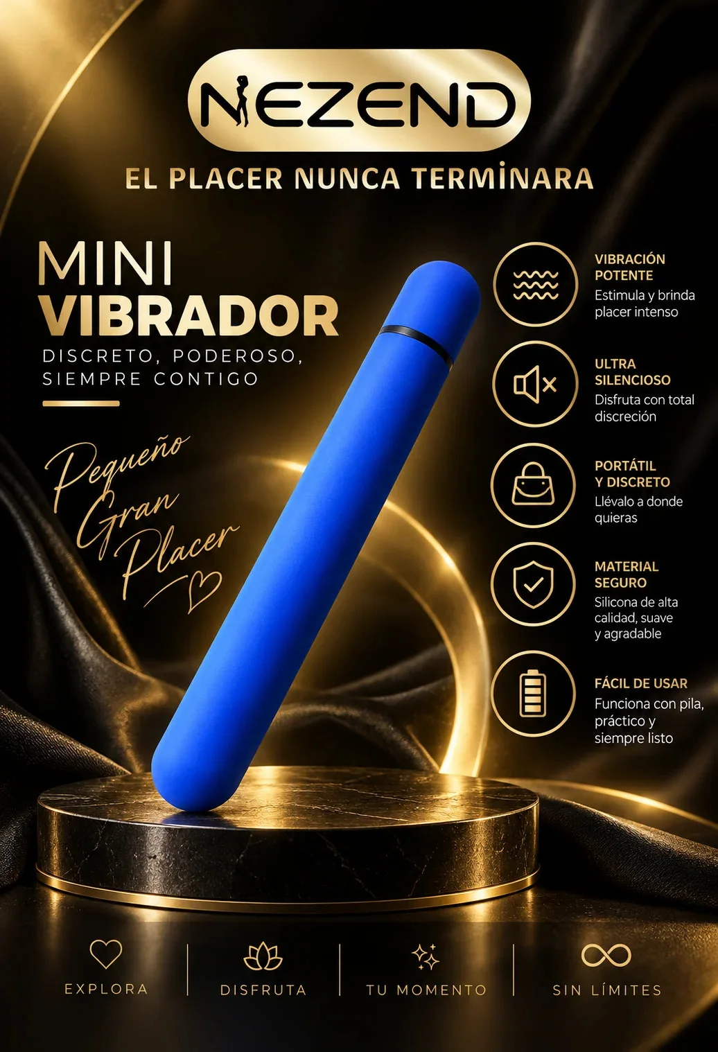 Bala EXTRA LARGA Silicona Largo Total 13cm