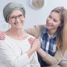 Imagen informativa sobre Cáncer: Viviendo con cáncer