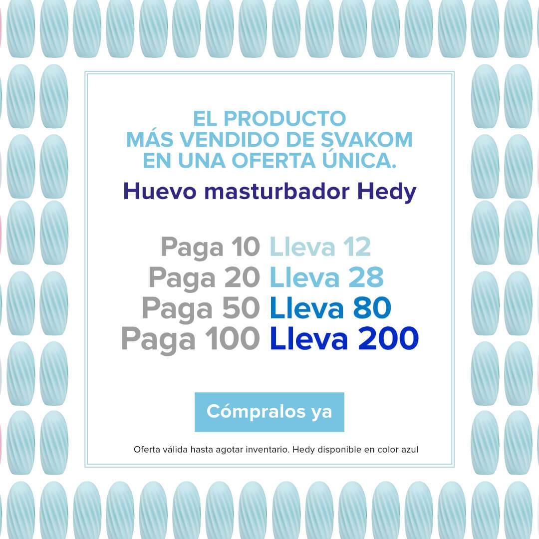 Super Oferta SVAKOM – Huevo Masturbador Hedy - Presentación: Pack 12 – paga 10
