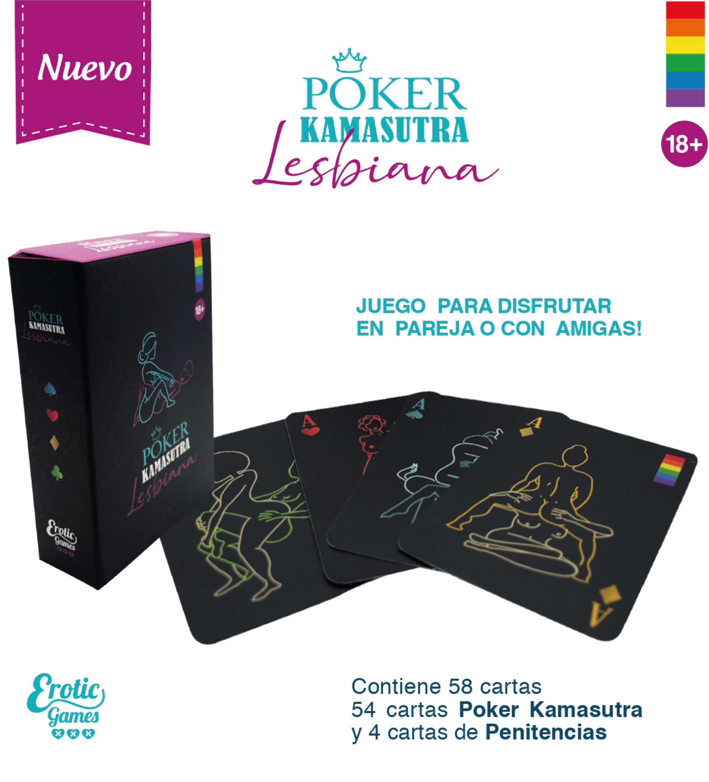 Juego Cartas Poker Kamasutra Lesbi EG