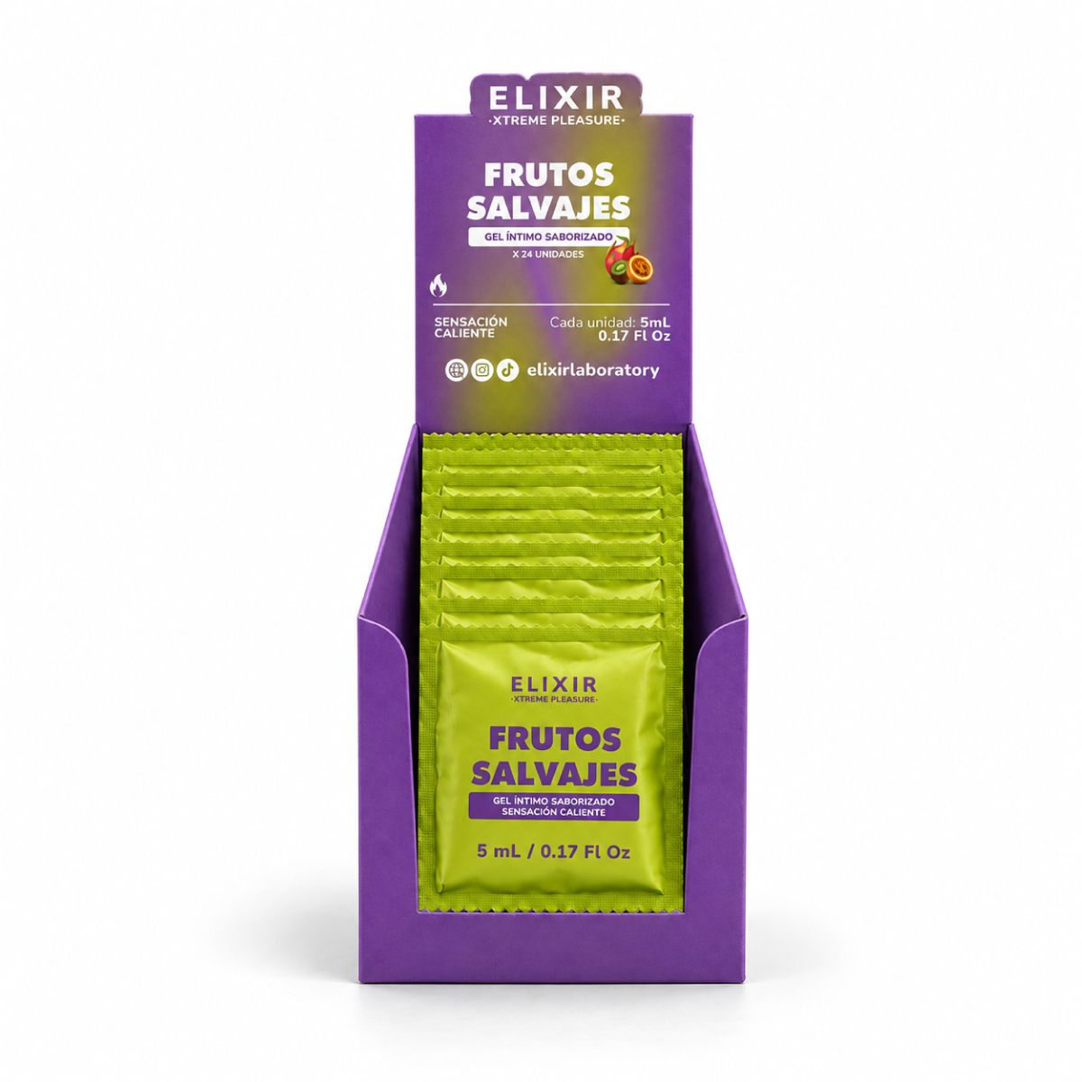 Gel Íntimo Saborizado Frutos salvajes Elixir - Tamaño: Sachet caja x24